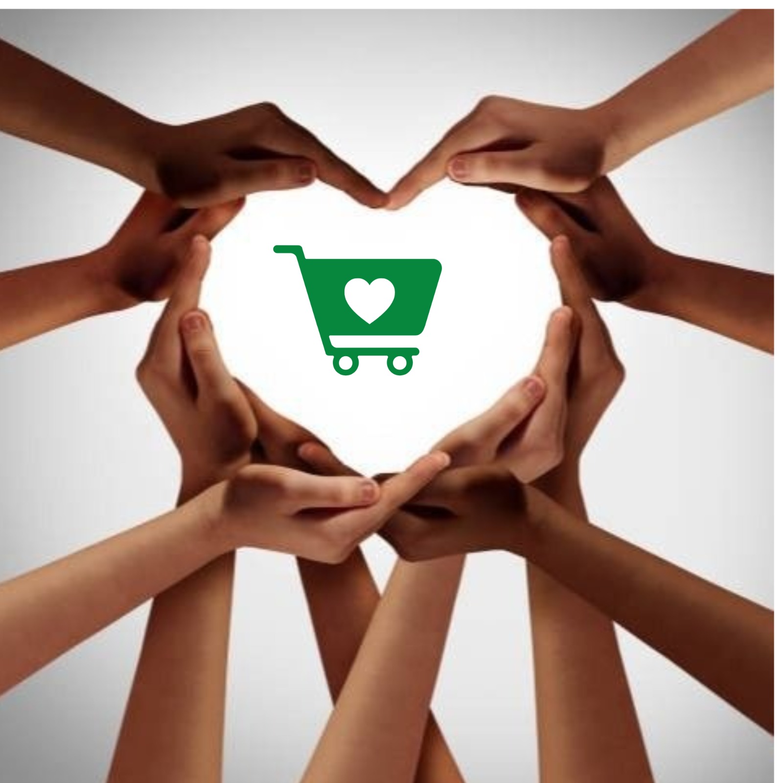 Hands forming a heart around the Daankart cart