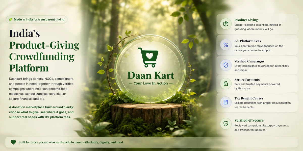 Daankart, India's product-giving crowdfunding platform