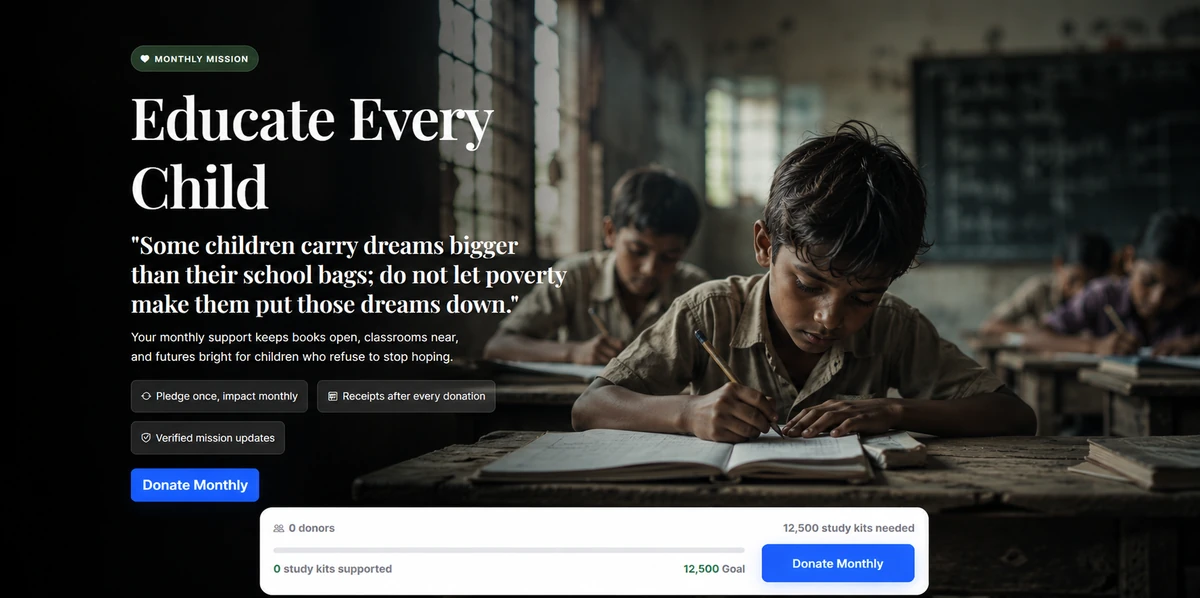 Educate Every Child monthly mission